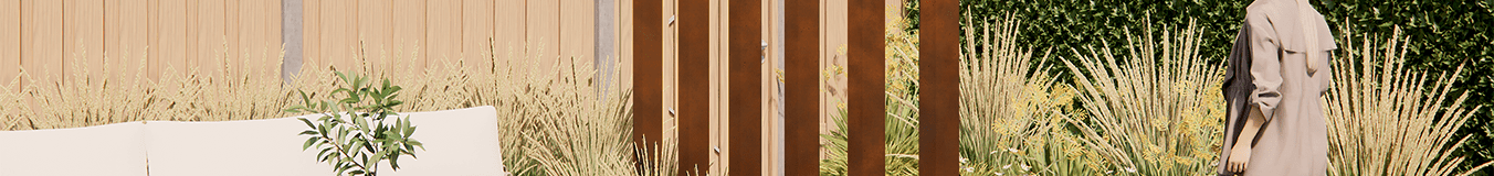 Στύλοι περίφραξης από ατσάλι corten