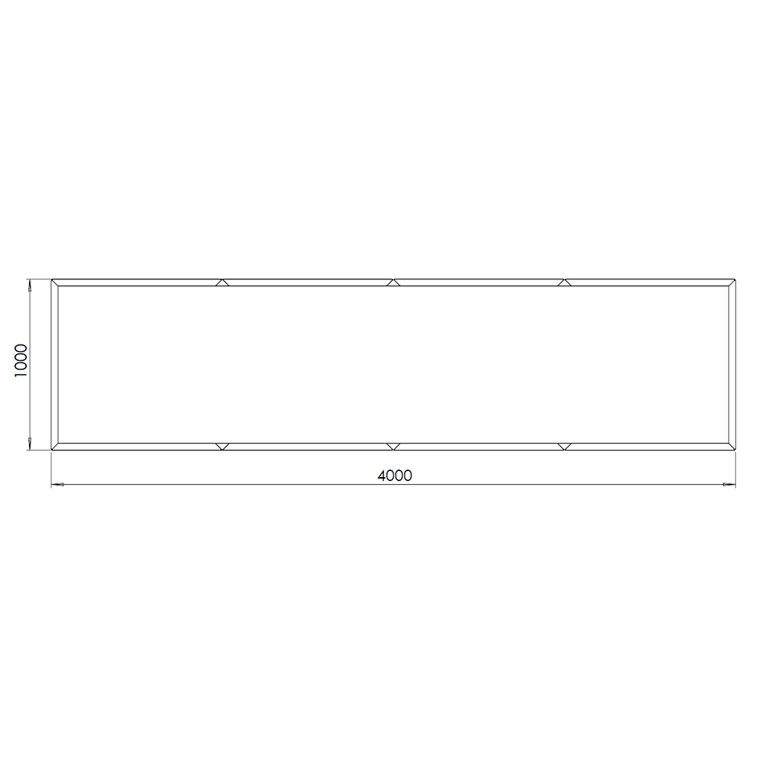 Ζαρντινιέρα από χάλυβα corten Texas xxl 400 x 100 cm