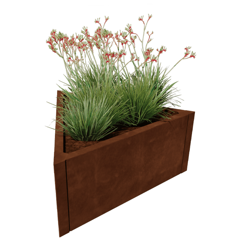 Ζαρντινιέρα από χάλυβα corten Alaska Ισόπλευρο 80 cm