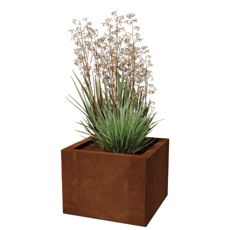 Ζαρντινιέρα από χάλυβα corten Μαϊάμι 40 x 40 cm