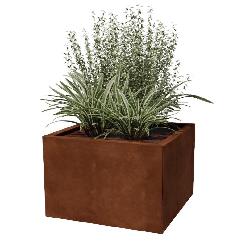 Ζαρντινιέρα από χάλυβα corten Μαϊάμι 60 x 60 cm