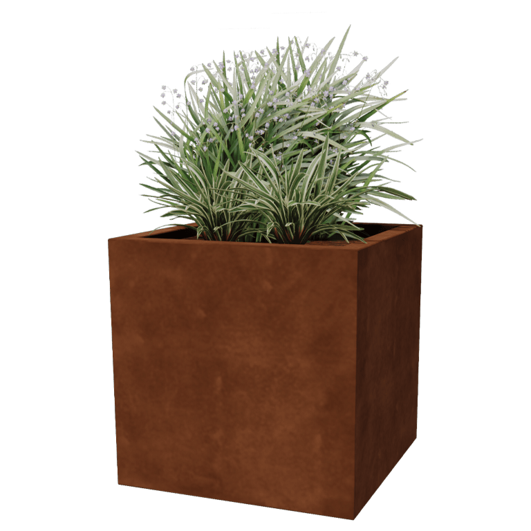 Συγκολλημένη ζαρντινιέρα από ατσάλι corten Montana 60 x 60 x 60 cm