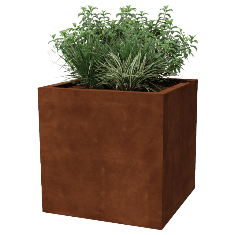 Συγκολλημένη ζαρντινιέρα από ατσάλι corten Montana 70 x 70 x 70 cm
