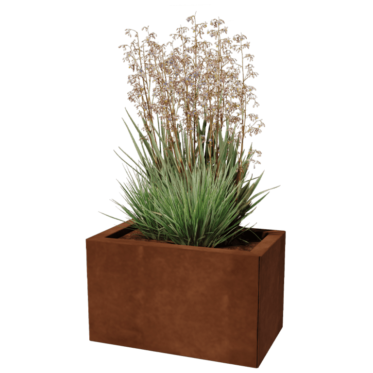 Ζαρντινιέρα από χάλυβα corten Τέξας 30 x 50 cm