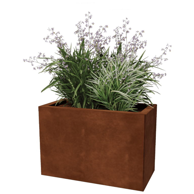 Ζαρντινιέρα από χάλυβα corten Τέξας 30 x 60 cm