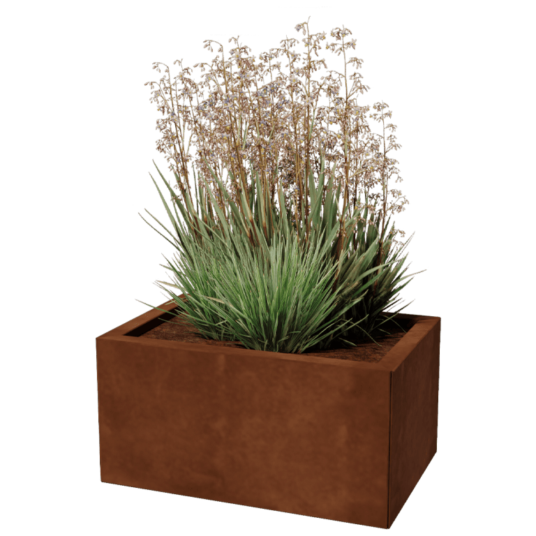 Ζαρντινιέρα από χάλυβα corten Τέξας 40 x 60 cm