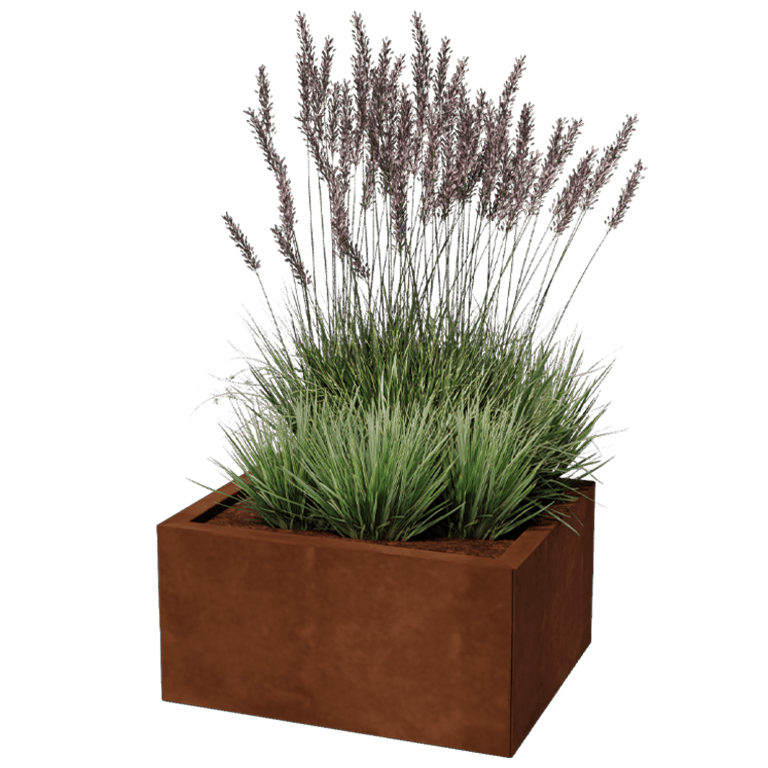 Ζαρντινιέρα από χάλυβα corten Τέξας 50 x 60 cm