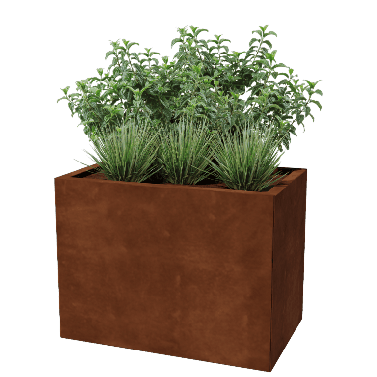 Ζαρντινιέρα από χάλυβα corten Τέξας 50 x 80 cm