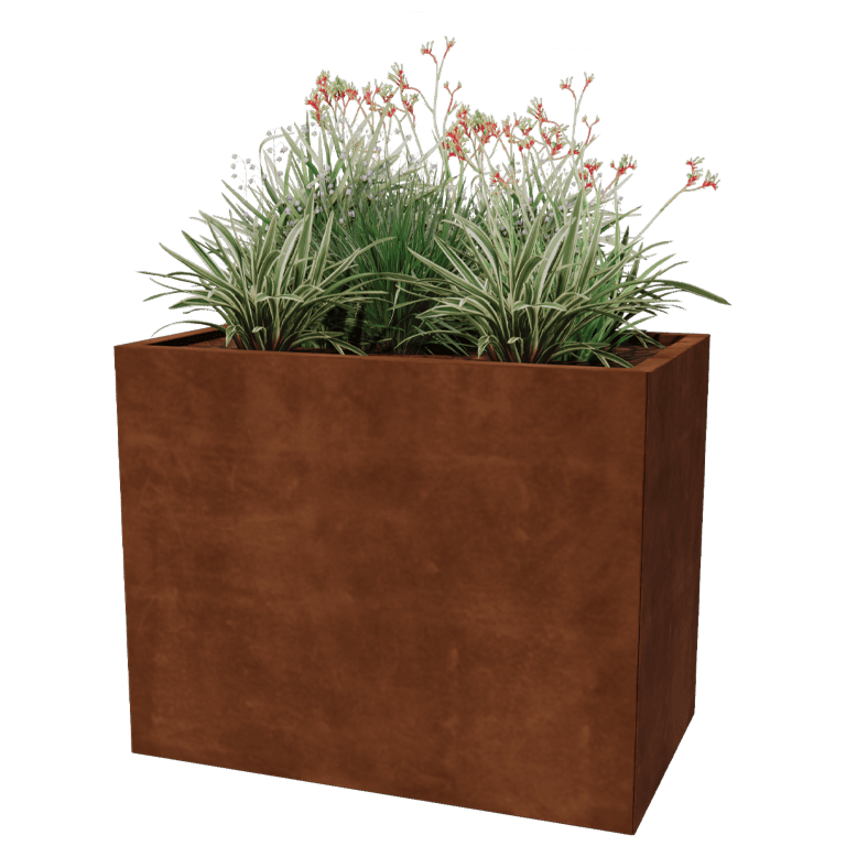 Ζαρντινιέρα από χάλυβα corten Τέξας 60 x 100 cm