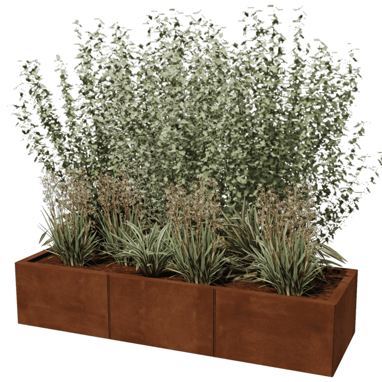 Ζαρντινιέρα από χάλυβα corten Texas xxl 150 x 50 cm