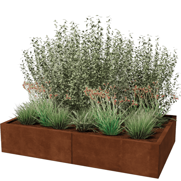 Ζαρντινιέρα από χάλυβα corten Texas xxl 160 x 100 cm