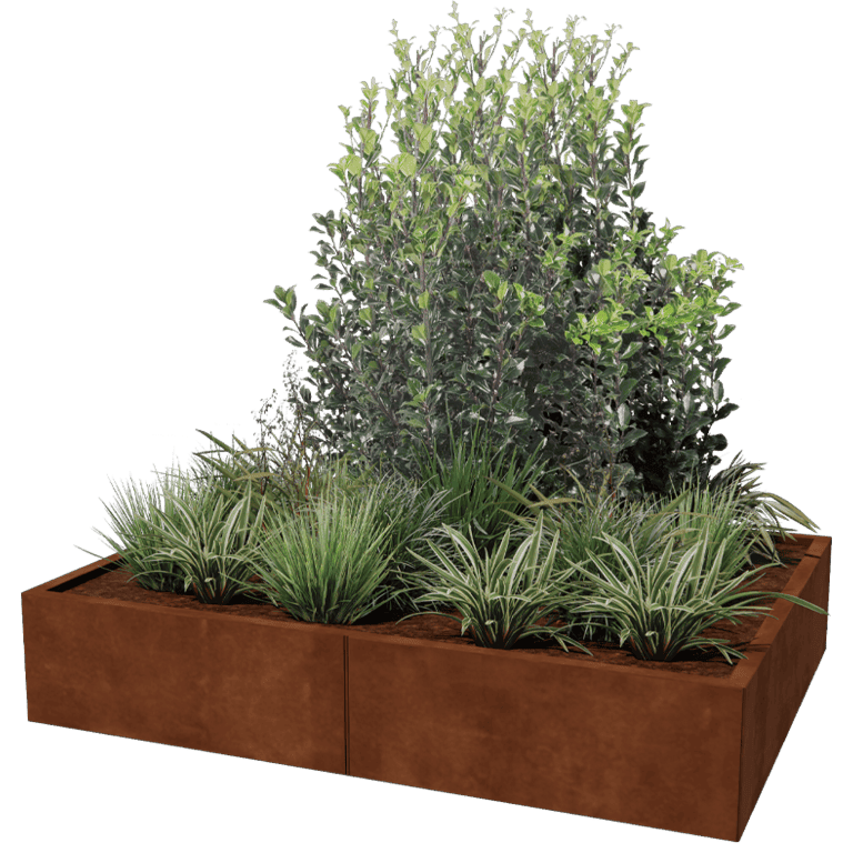 Ζαρντινιέρα από χάλυβα corten Texas xxl 160 x 120 cm