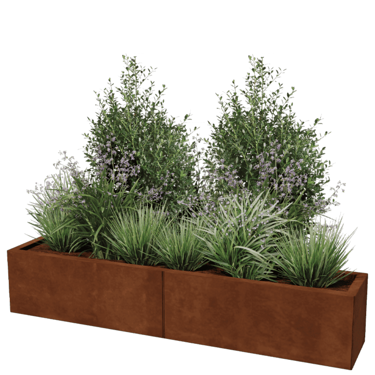 Ζαρντινιέρα από χάλυβα corten Texas xxl 160 x 30 cm