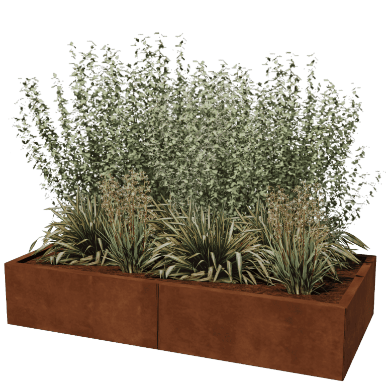 Ζαρντινιέρα από χάλυβα corten Texas xxl 160 x 80 cm