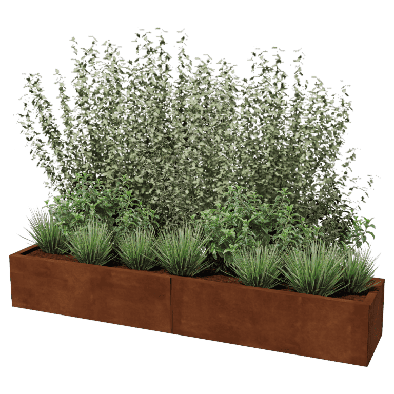 Ζαρντινιέρα από χάλυβα corten Texas xxl 200 x 40 cm