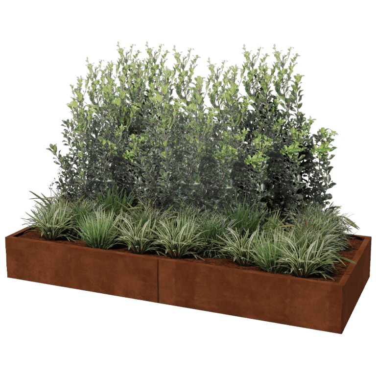 Ζαρντινιέρα από χάλυβα corten Texas xxl 240 x 100 cm