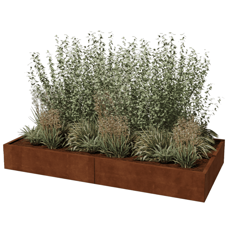 Ζαρντινιέρα από χάλυβα corten Texas xxl 240 x 120 cm