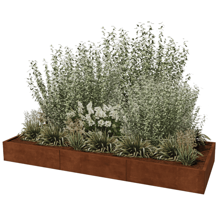 Ζαρντινιέρα από χάλυβα corten Texas xxl 300 x 120 cm