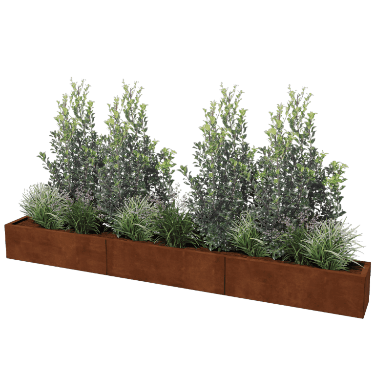 Ζαρντινιέρα από χάλυβα corten Texas xxl 300 x 30 cm