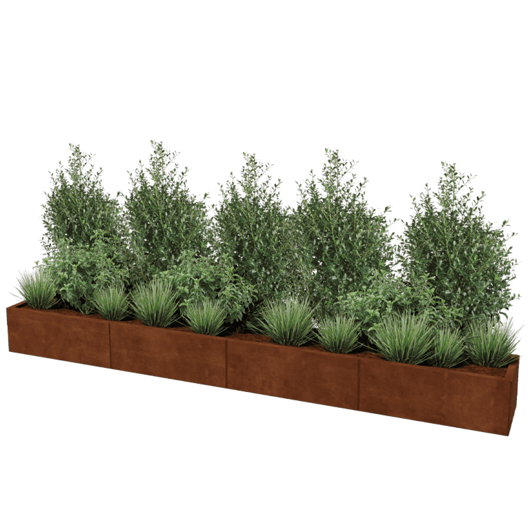 Ζαρντινιέρα από χάλυβα corten Texas xxl 320 x 40 cm