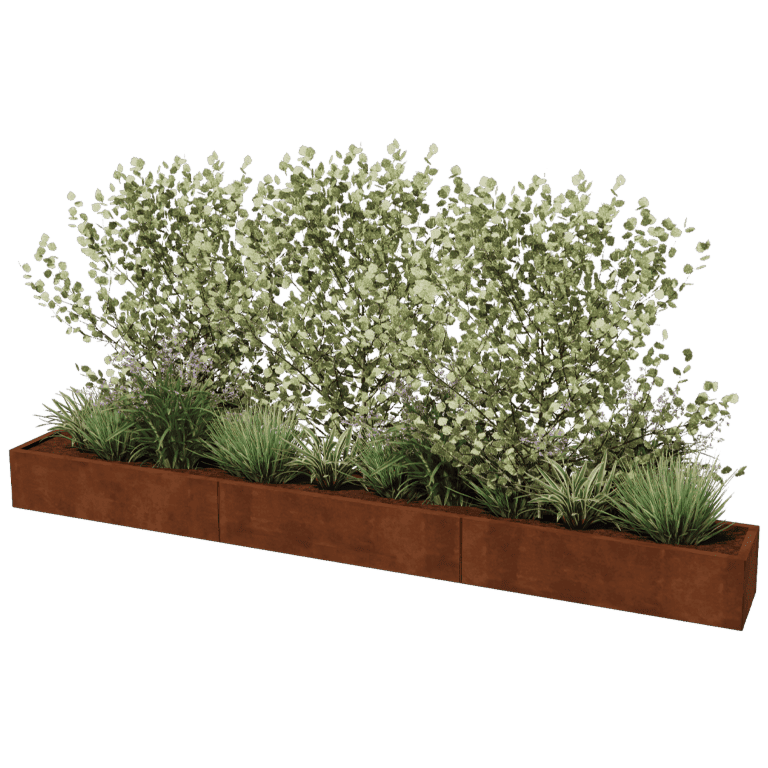Ζαρντινιέρα από χάλυβα corten Texas xxl 360 x 40 cm