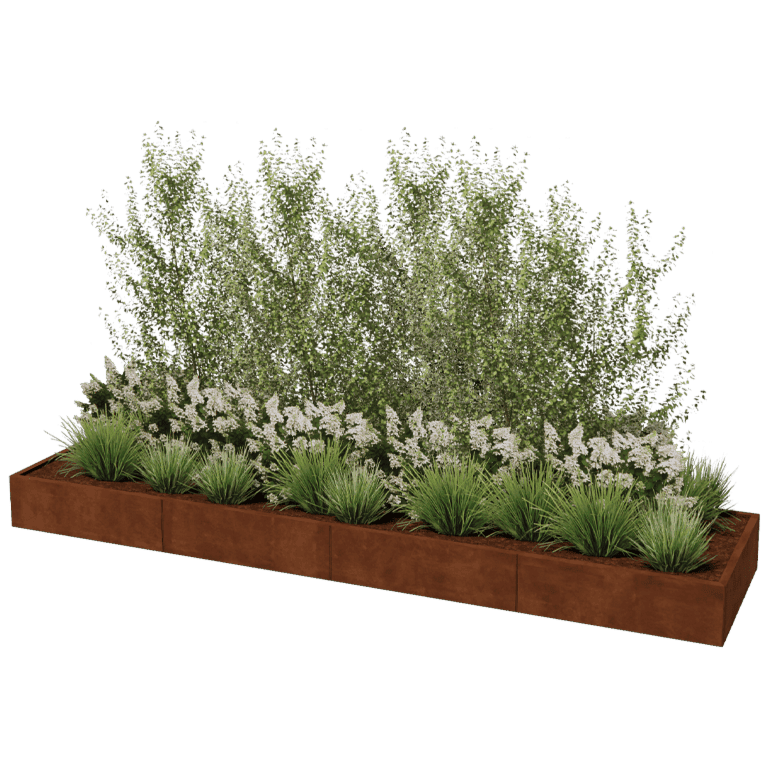 Ζαρντινιέρα από χάλυβα corten Texas xxl 400 x 100 cm