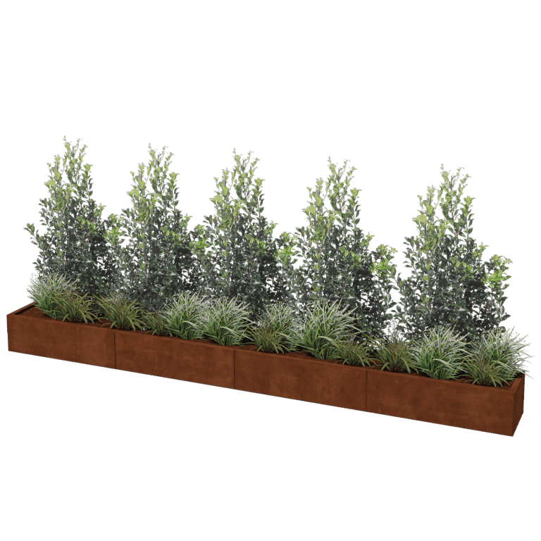 Ζαρντινιέρα από χάλυβα corten Texas xxl 400 x 40 cm