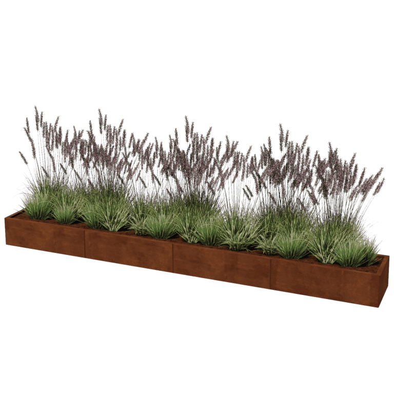 Ζαρντινιέρα από χάλυβα corten Texas xxl 400 x 50 cm