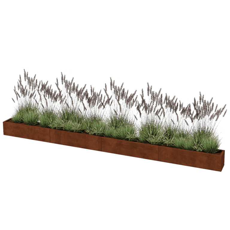 Ζαρντινιέρα από χάλυβα corten Texas xxl 480 x 30 cm