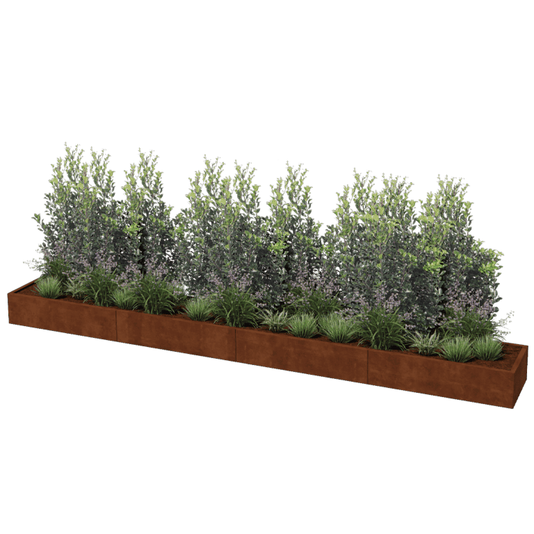 Ζαρντινιέρα από χάλυβα corten Texas xxl 480 x 60 cm
