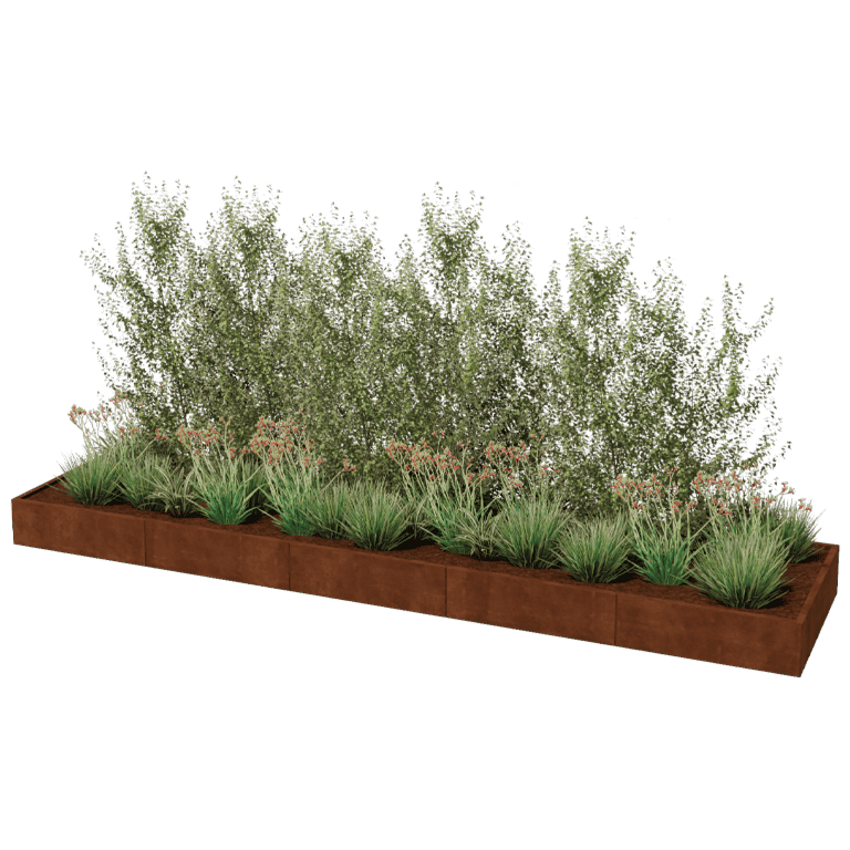 Ζαρντινιέρα από χάλυβα corten Texas xxl 500 x 120 cm