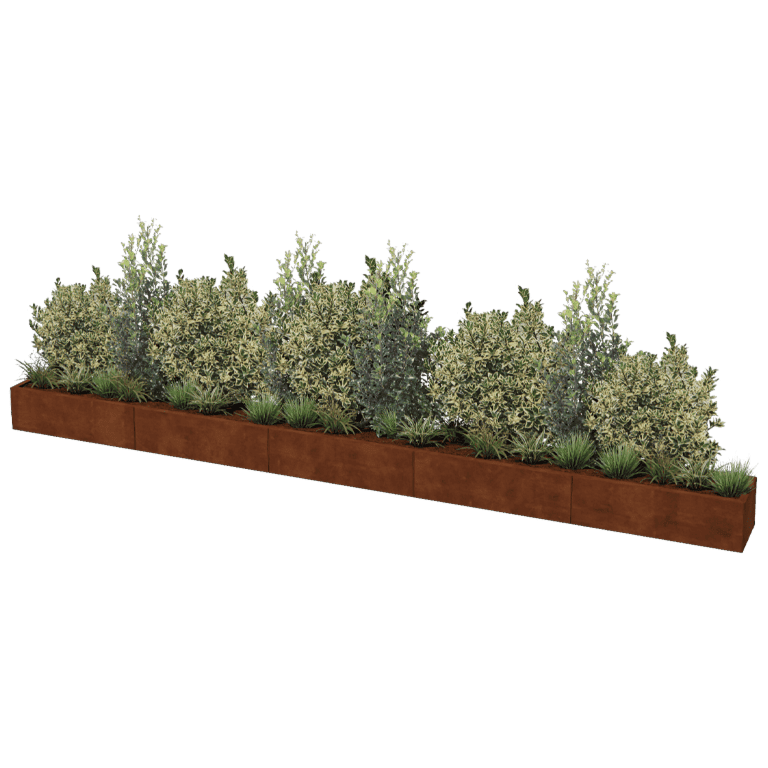 Ζαρντινιέρα από χάλυβα corten Texas xxl 500 x 40 cm