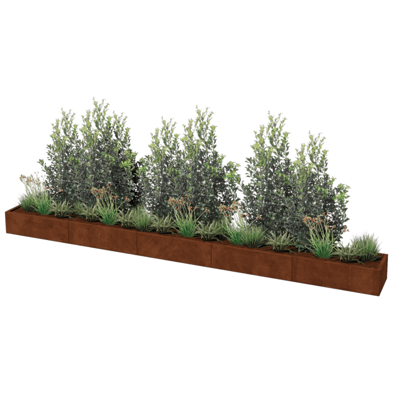 Ζαρντινιέρα από χάλυβα corten Texas xxl 500 x 50 cm