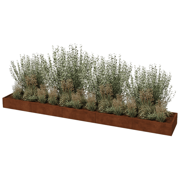 Ζαρντινιέρα από χάλυβα corten Texas xxl 500 x 80 cm