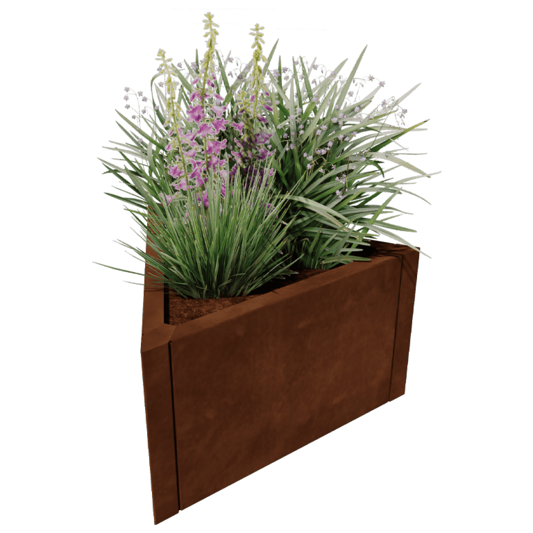 Ζαρντινιέρα από χάλυβα corten Alaska Ισόπλευρο 60 cm