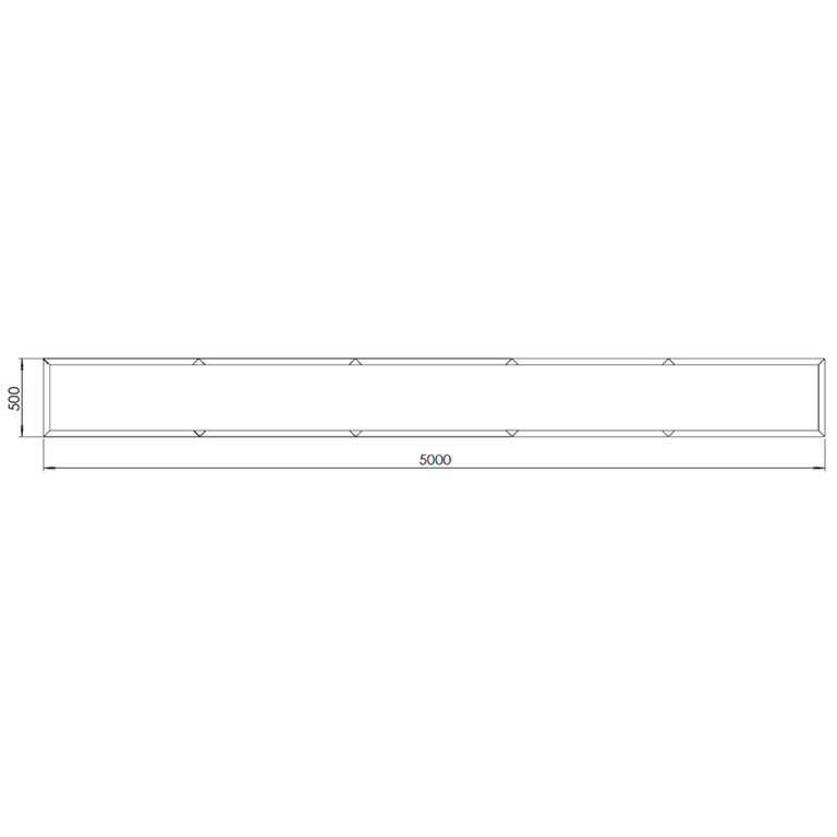Ζαρντινιέρα από χάλυβα corten Texas xxl 500 x 50 cm