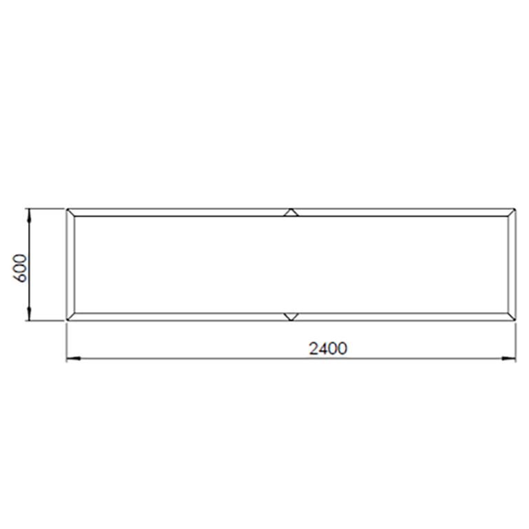 Ζαρντινιέρα από χάλυβα corten Texas xxl 240 x 60 cm