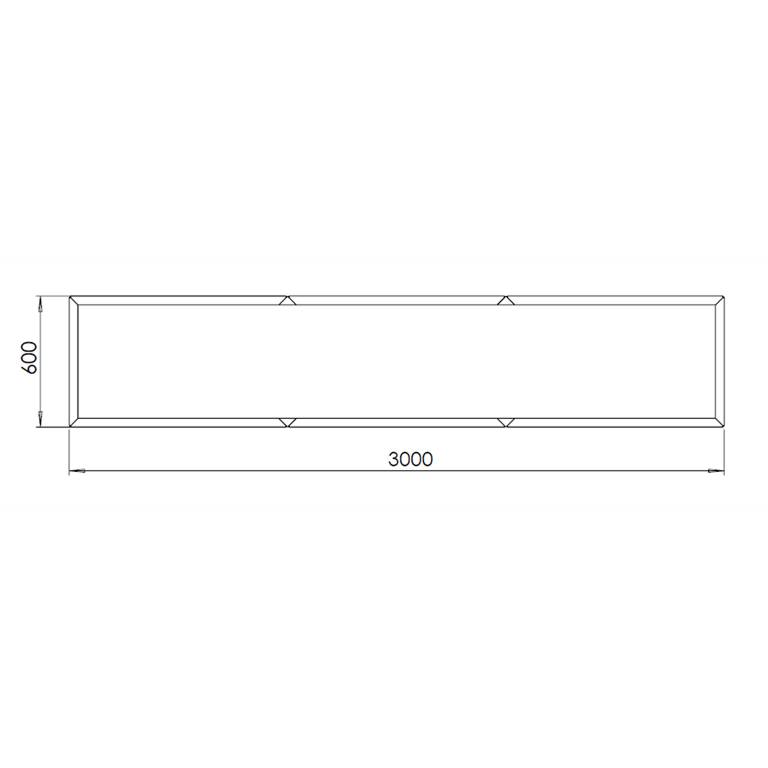 Ζαρντινιέρα από χάλυβα corten Texas xxl 300 x 60 cm