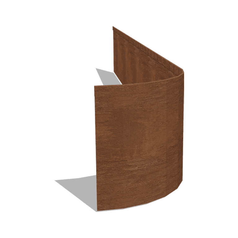 Χωρίσματα γκαζόν από ατσάλι corten επίπεδο FLEX 35 cm (μήκος 240 cm)