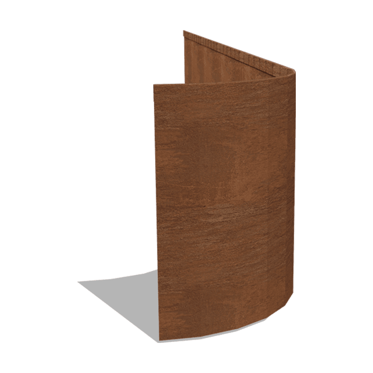 Χωρίσματα γκαζόν από ατσάλι corten επίπεδο FLEX 45 cm (μήκος 240 cm)