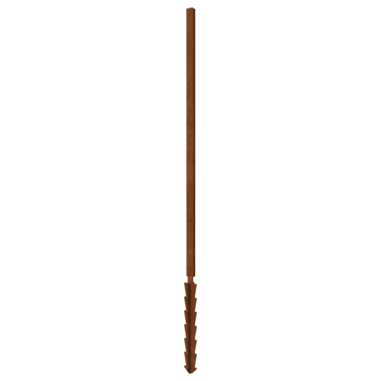 Βάση από ατσάλι corten ίσιο πείρος στήριξης με 190 x 6 x 3 cm