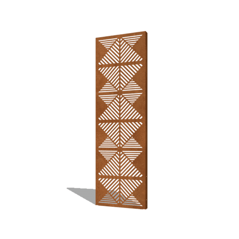 Πάνελ από ατσάλι corten γραμμές σύνθεση 2 60 x 6 x 190 cm