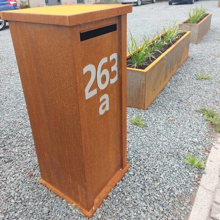 Γραμματοκιβώτιο από ατσάλι corten Αριζόνα Τύπος S
