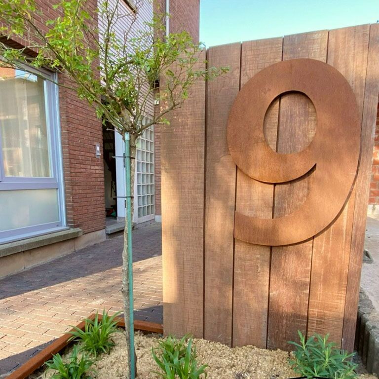 Αριθμός από ατσάλι corten 4 - 80 cm