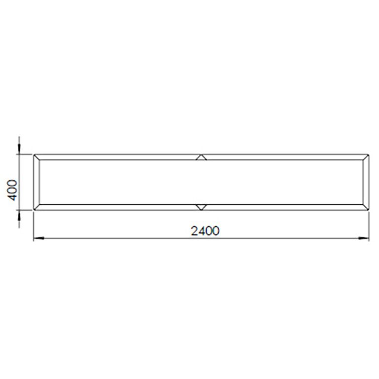 Ζαρντινιέρα από χάλυβα corten Texas xxl 240 x 40 cm