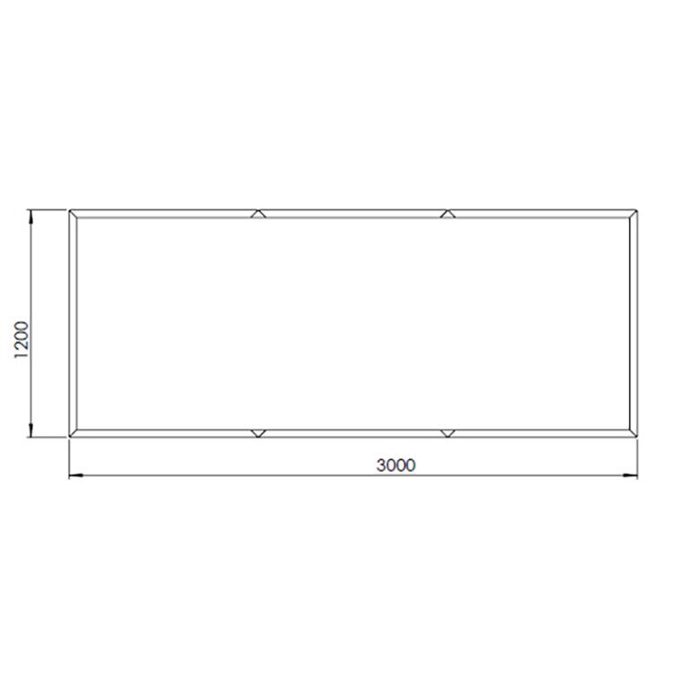 Ζαρντινιέρα από χάλυβα corten Texas xxl 300 x 120 cm