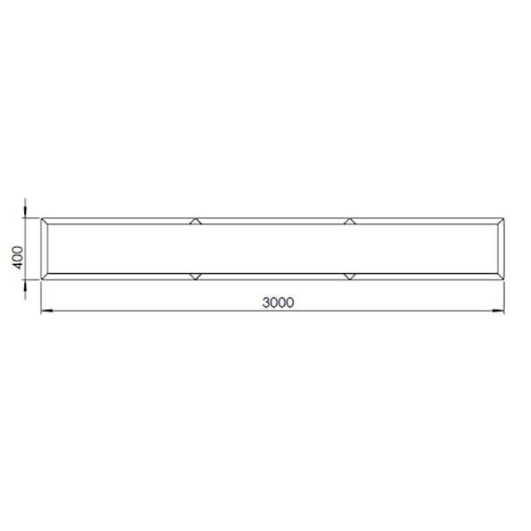 Ζαρντινιέρα από χάλυβα corten Texas xxl 300 x 40 cm