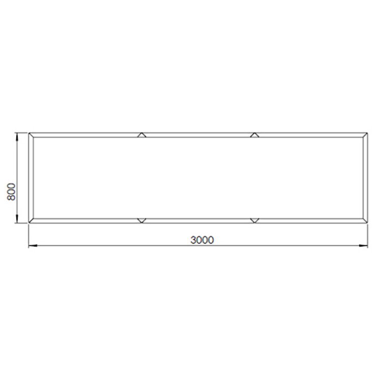 Ζαρντινιέρα από χάλυβα corten Texas xxl 300 x 80 cm