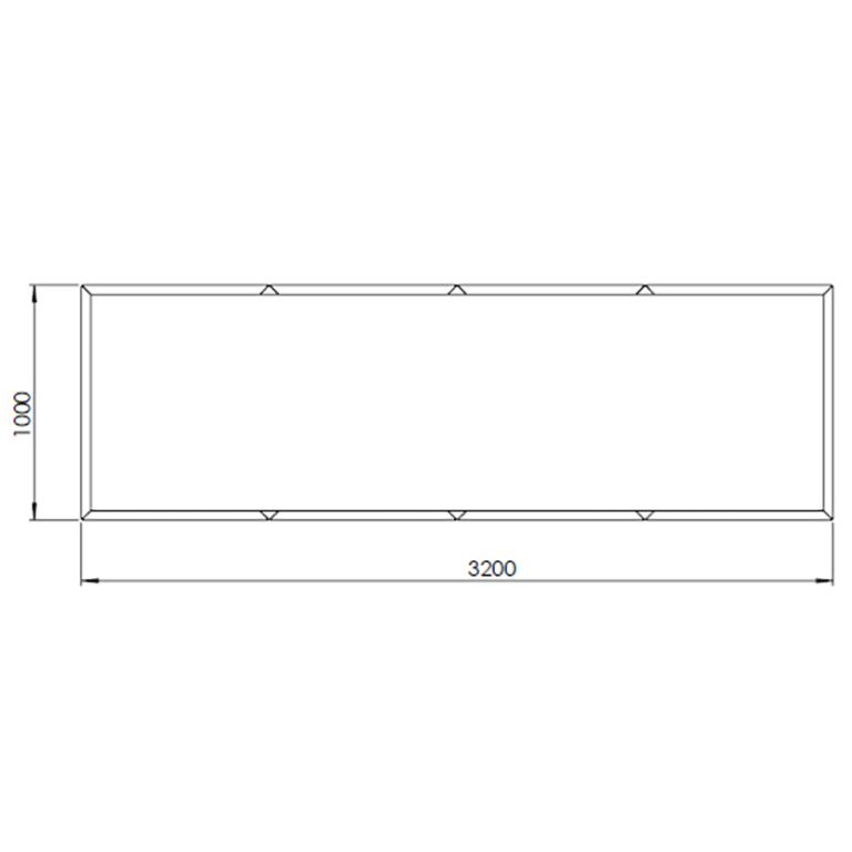 Ζαρντινιέρα από χάλυβα corten Texas xxl 320 x 100 cm