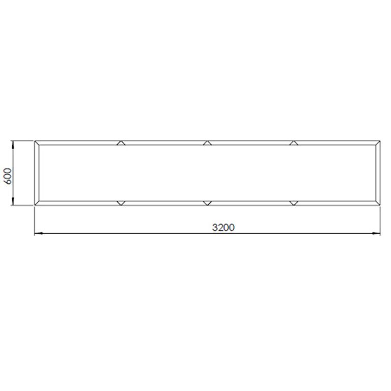 Ζαρντινιέρα από χάλυβα corten Texas xxl 320 x 60 cm